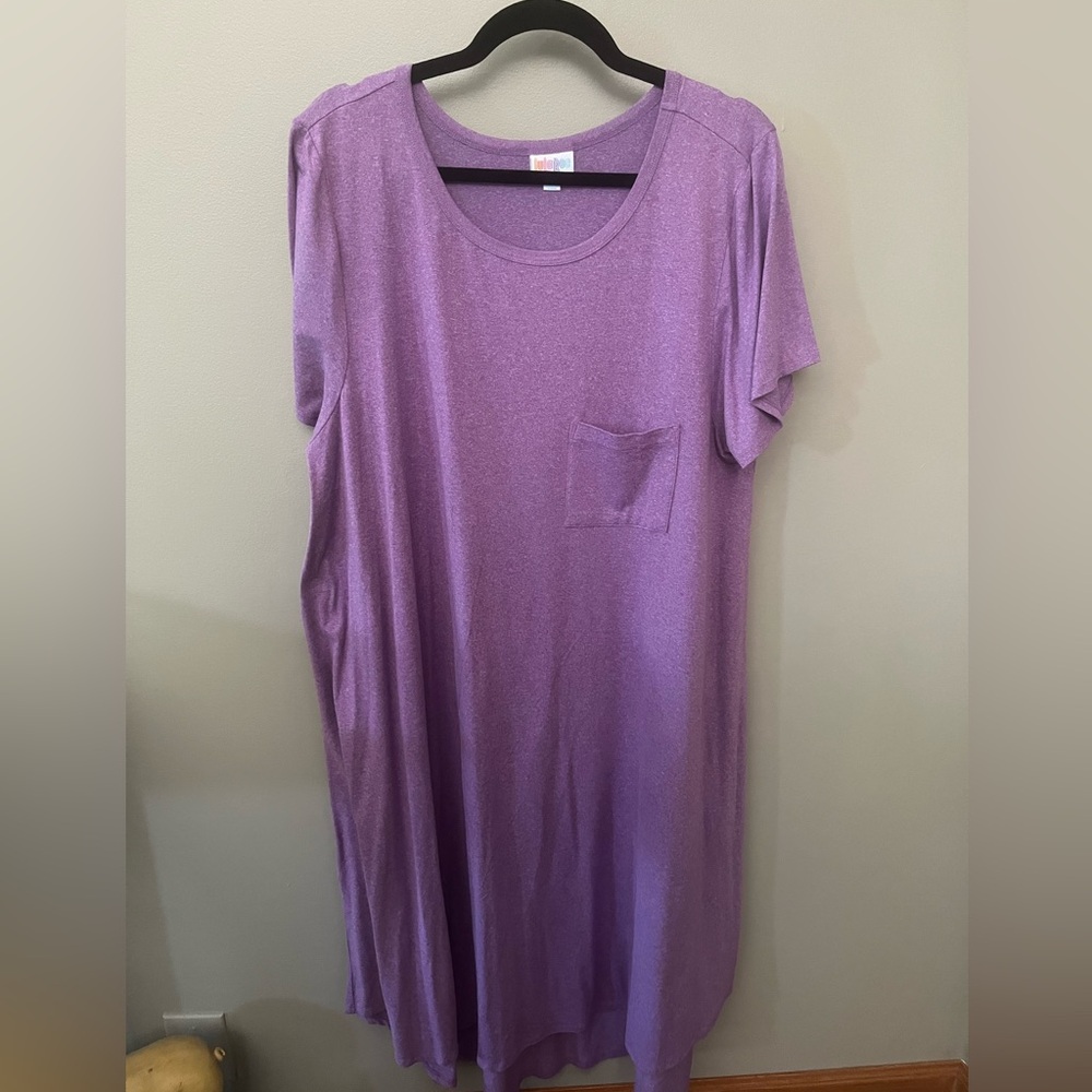 LuLaRoe Carly 2XL - Solid Heathered Lavendar